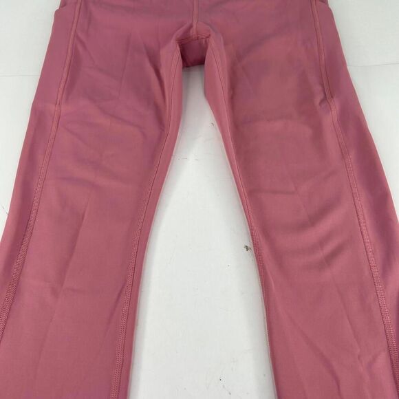 Athleta Transcend Stash Crop Straight Leg Pant Size M Berry Rose Yoga - Picture 3 of 8